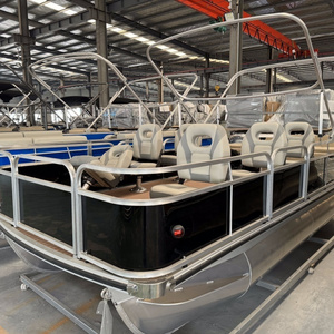 21ft 23ft 25ft Water Taxi Passenger Fishing Floating Aluminum Pontoon Boats for Sale