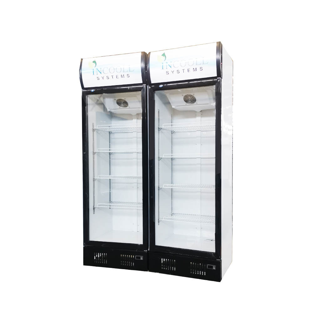 300L Single Glass Door Refrigerator Coca Display Cooler Cola Drink display vertical Fridge