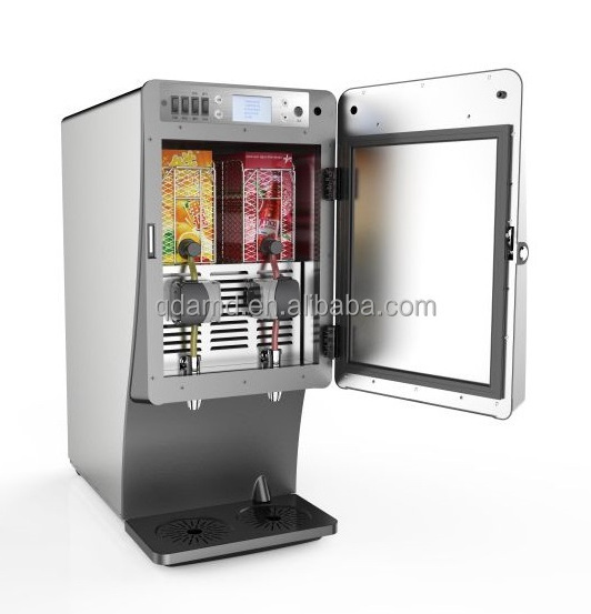 2 flavour soda fountain dispenser machine for soda water and coke