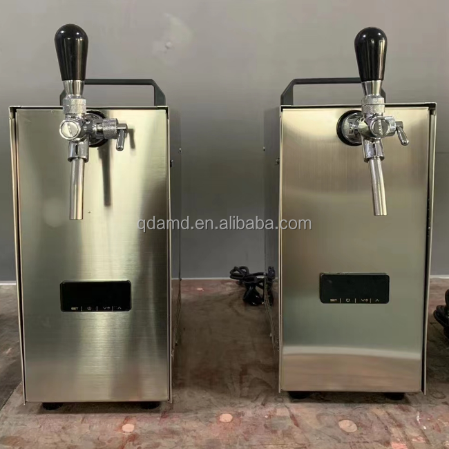 Over counter dry contact beer cooler with ice tube cooling for beer and beverage cooling