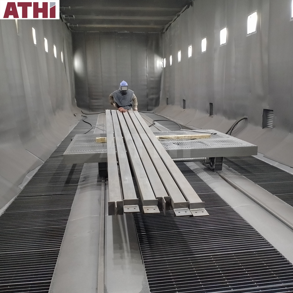 ATHI Industrial sandblast Liquid spraying room  and  drying room  line/sand blasting room price