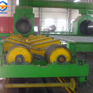 steel oil gas pipe inner wall and outer wall surface cleaning and painting shot blast machine complete line