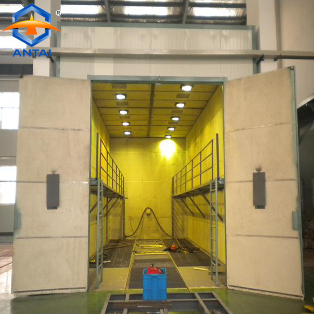 sandblasting booth/sand blasting room with abrasive recycle and dust removal system