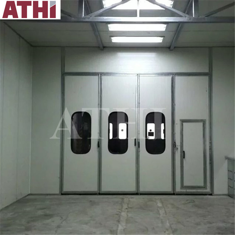 electrostatic  water curtain paint spray booth system with drying room for car wheel rims painting