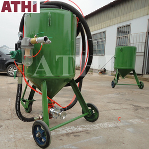 portable sandblasting machine blasting pot 300L 600lbs with full accessories blasting hose and nozzle