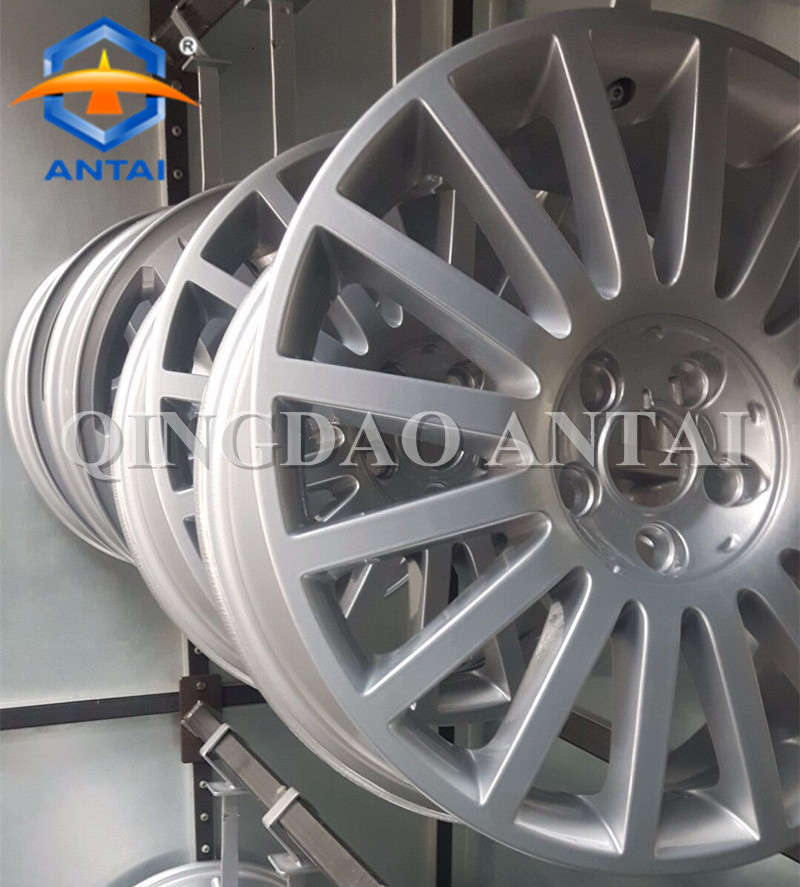 Aluminum alloy wheels and rims shot blasting machine and painting machine