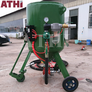 Q025 dry type industrial cleaning sand blaster equipment china supplier sand blasting machine with air compressor