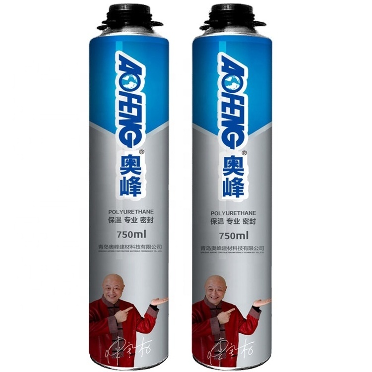 China closed cell spray Pu polyurethane foam sprayer bottle can insulation suppliers manufacturer