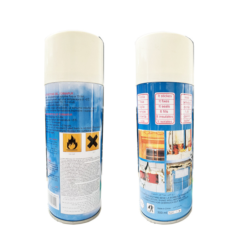 One-componet Fixing Flexible Polyurethane Foam 300ML Straw Type Closed Cell Spray Pu Foam Manufacturer