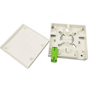 FTTH fiber optic socket box wall mounted mini terminal box 1 port  SC Rosette Face plate  Panel 86 Box  sc pigtail