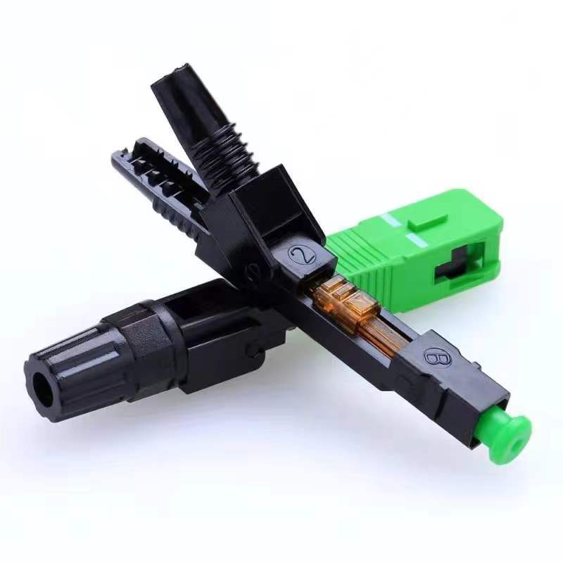 fiber optical FTTH fast connector  Embedded SC/UPC/APC  Fiber Optic Fast Field Quick Connector For Drop Cable