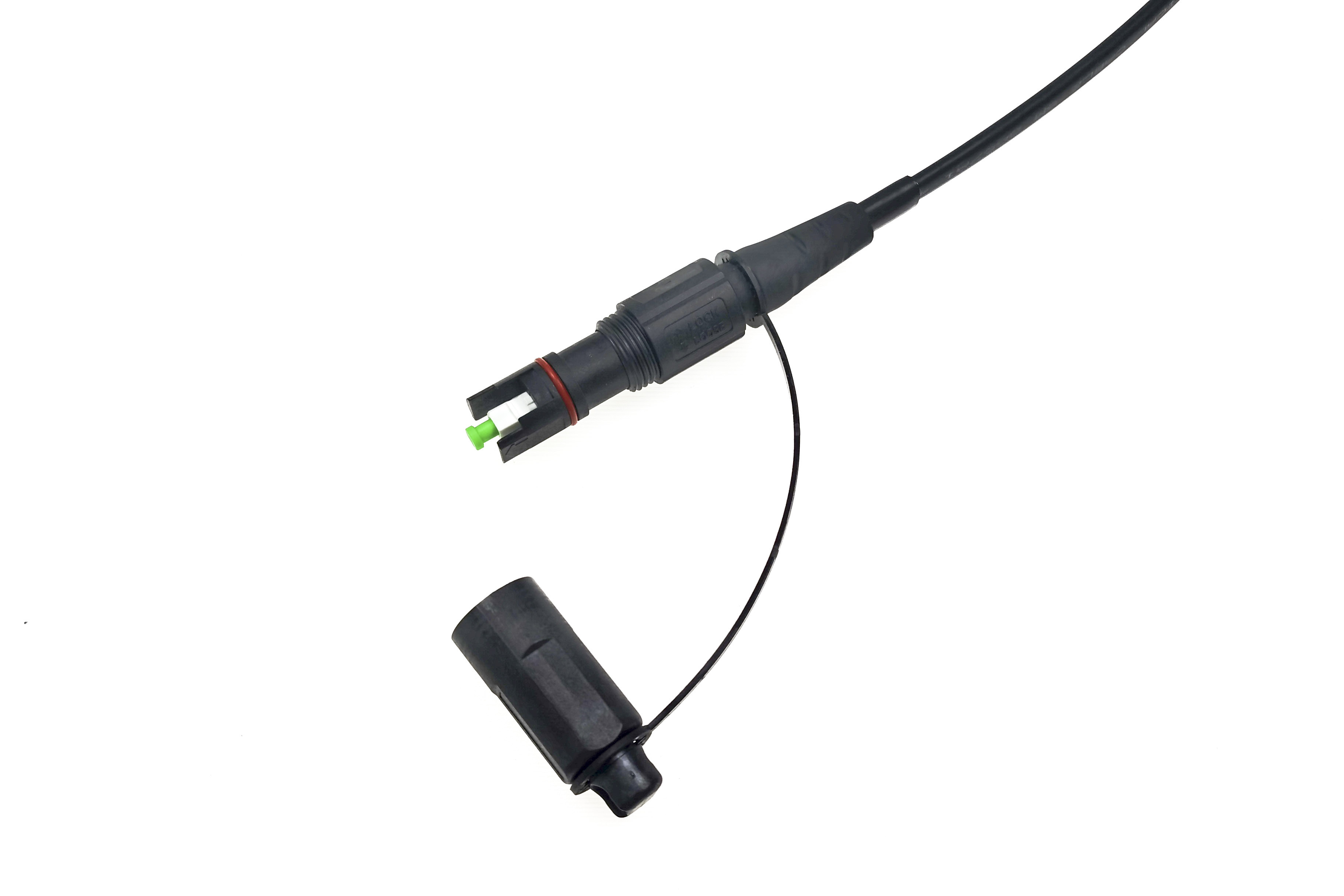 IP67 Pigtail Waterproof Fiber Optic  MINI SC APC connector compatible with corning OptiTap