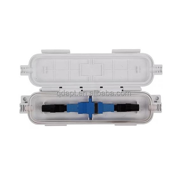 FTTH Drop cable splicing protective sleeve SC adapter 1 core fiber optic protection box  Drop Cable Protector