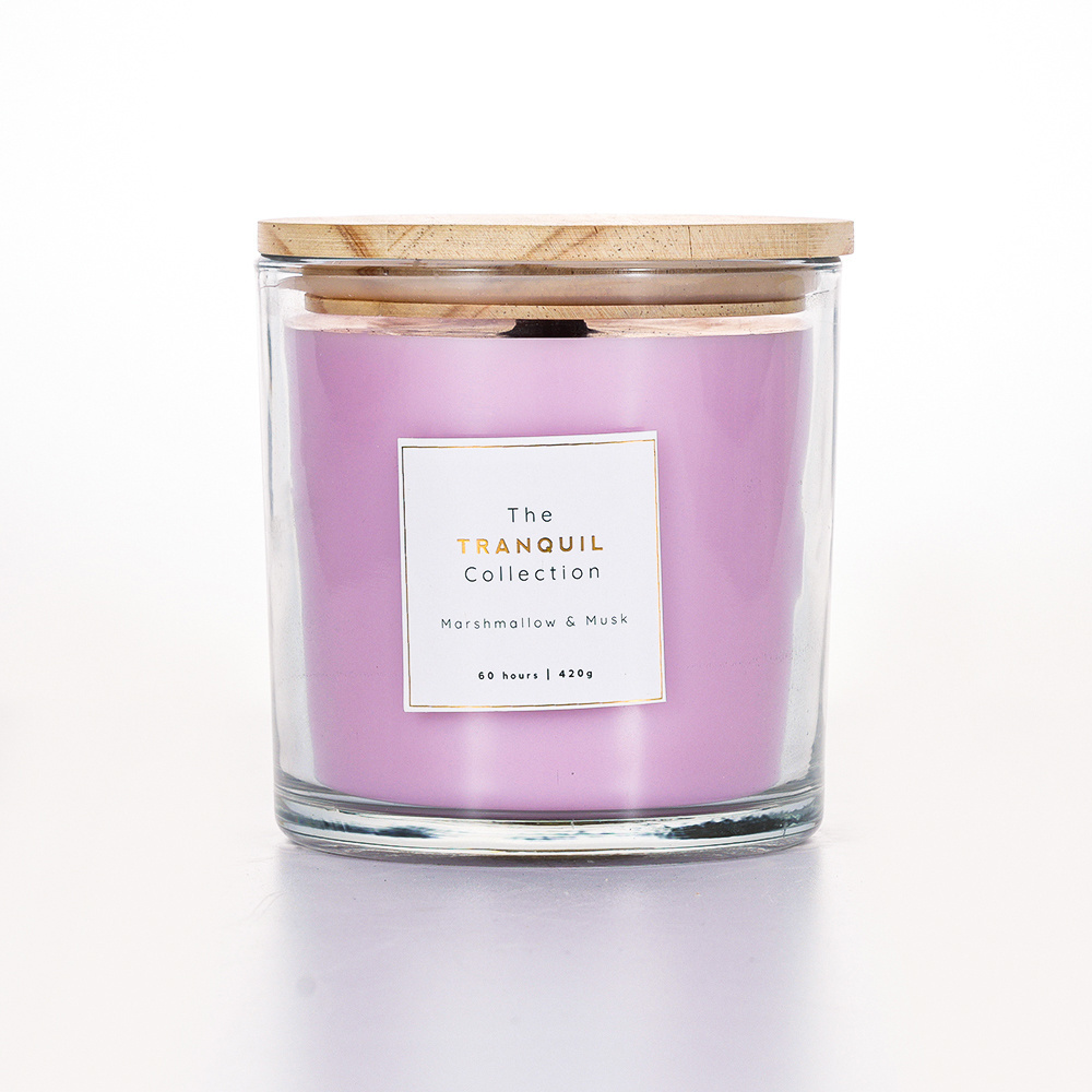 Wholesale Luxury Customised Private Label Colored Long Candles Pink Big Size Soy Wax Woodwick Scented Candles In Bulk