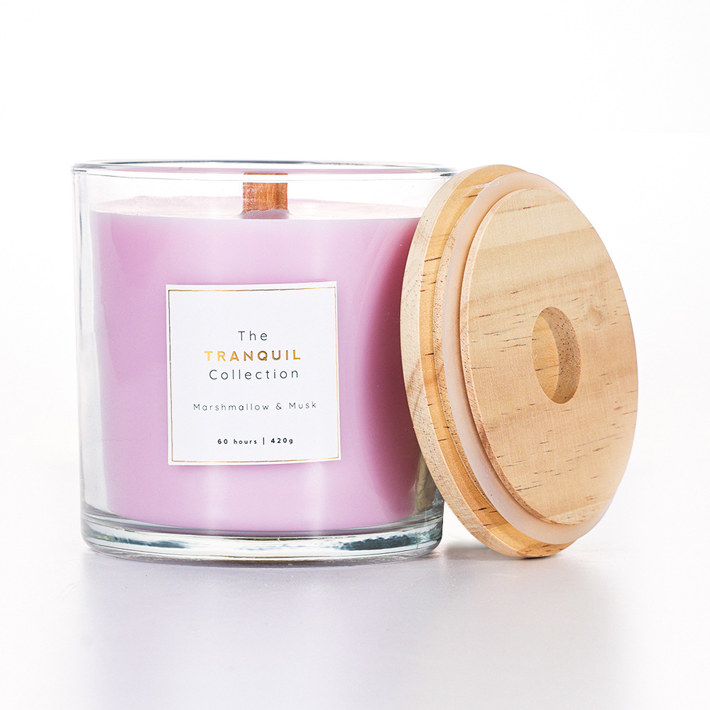 Wholesale Luxury Customised Private Label Colored Long Candles Pink Big Size Soy Wax Woodwick Scented Candles In Bulk