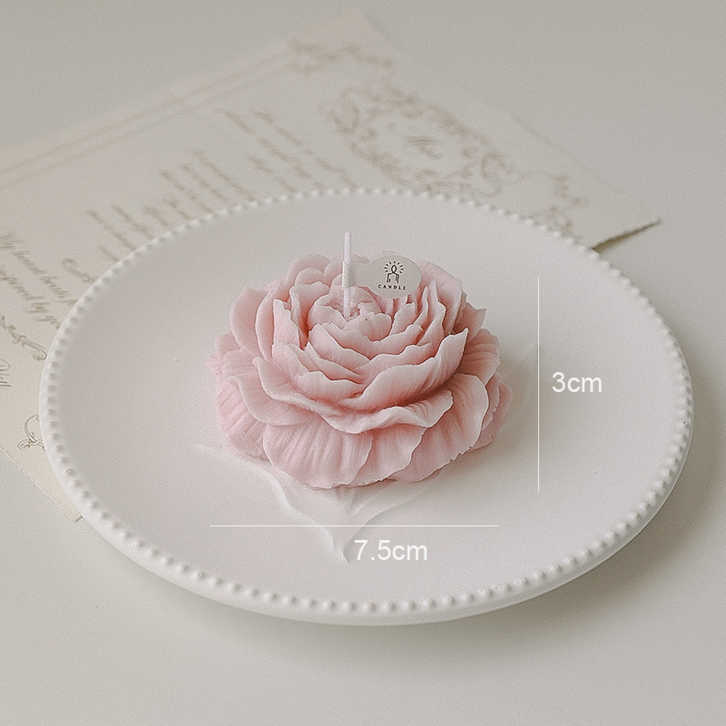 AROMA HOME Valentine's Day Mother's Day Holiday Gift Peony Flower Shaped Romantic Home Decoration Fragrance Soy Wax Candle