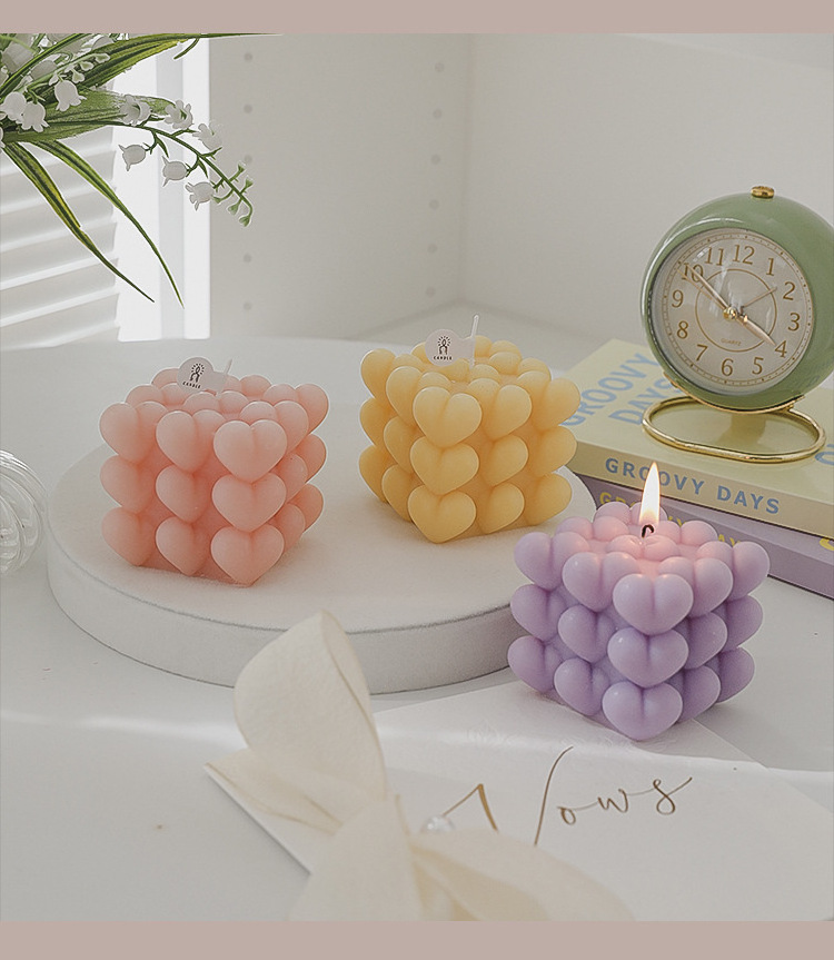 AROMA HOME 2023 Ins Home Decor Round Magic 3D Cube Stock Aromatherapy Soy Wax Fragrance Scented Candles