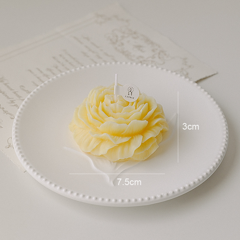 2024 AROMA HOME Valentine's Day Mother's Day Holiday Gift Peony Flower Shaped Romantic Home Decoration Fragrance Soy Wax Candle