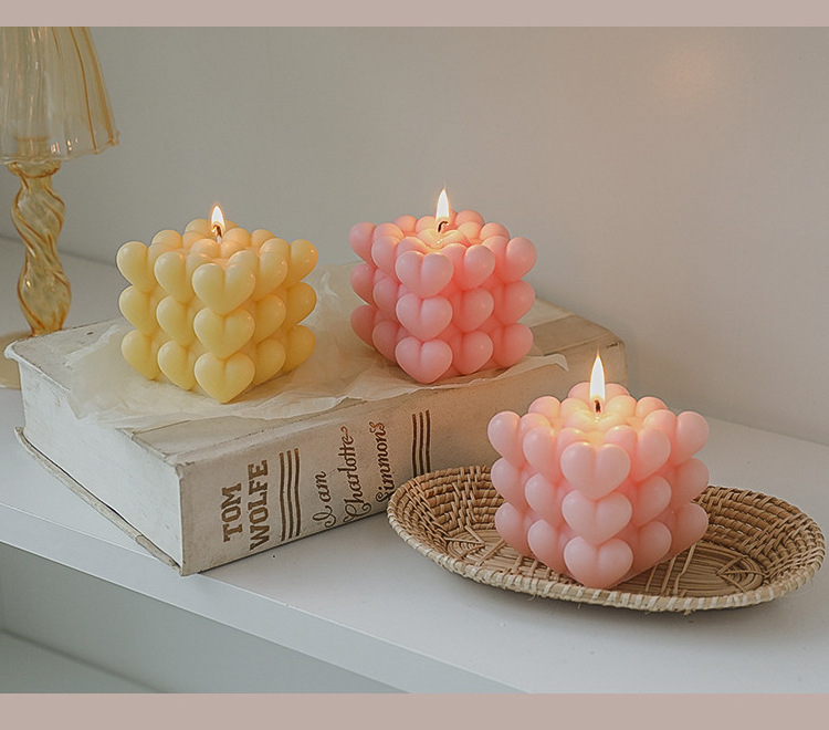 AROMA HOME 2023 Ins Home Decor Round Magic 3D Cube Stock Aromatherapy Soy Wax Fragrance Scented Candles