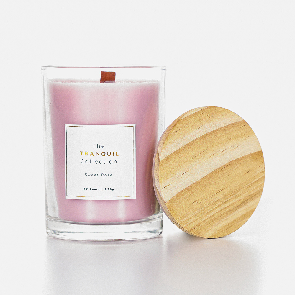 2023 AROMA HOME Candles & Home Fragrance Private Label Candles Cotton Wick wooden lid  Soy Glass Candles With Lid And Gift Box