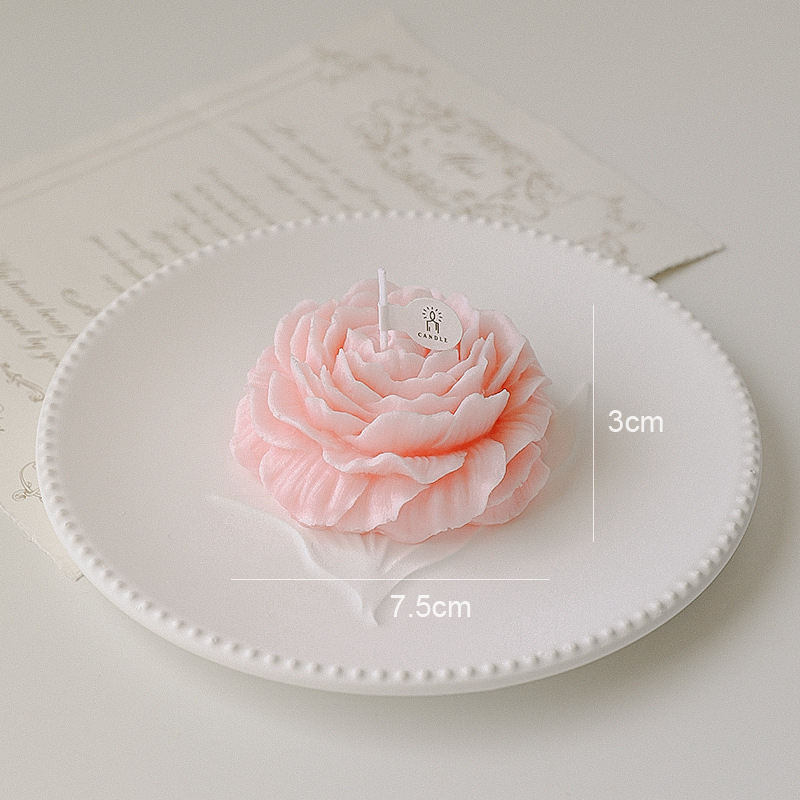 AROMA HOME Valentine's Day Mother's Day Holiday Gift Peony Flower Shaped Romantic Home Decoration Fragrance Soy Wax Candle