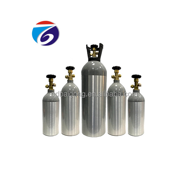 2.5Lbs 5Lbs 10Lbs 15Lbs 20Lbs Drinking Aluminum Beverage CO2 Tank CO2 Gas Tank Cylinder With CGA320 Valve