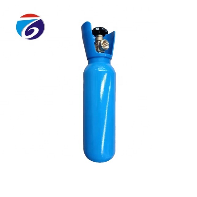 Seamless Steel Small Portable Oxygen Cylinder 10L Mini Size 1.5M3 Volume Bottle