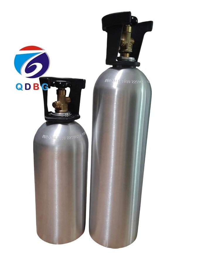 2.5Lbs 5Lbs 10Lbs 15Lbs 20Lbs Drinking Aluminum Beverage CO2 Tank CO2 Gas Tank Cylinder With CGA320 Valve