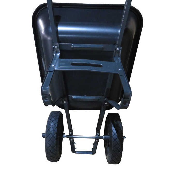 WH9600 180KG Load High Quality Heavy Duty Garden Farm Industrial Multiple Purpose Plastic Tray Two Wheels Wheelbarrow