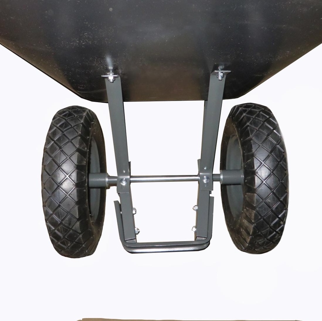 WH9600 180KG Load High Quality Heavy Duty Garden Farm Industrial Multiple Purpose Plastic Tray Two Wheels Wheelbarrow