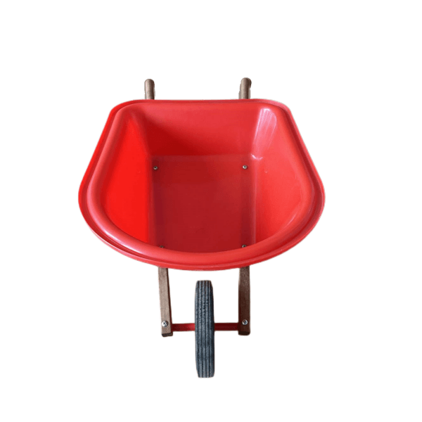 High Quality Child WB0202 Wheelbarrows Plastic Tray Solid Wheel Wooden Handle Children's Light Garden Toy Wheelbarrow