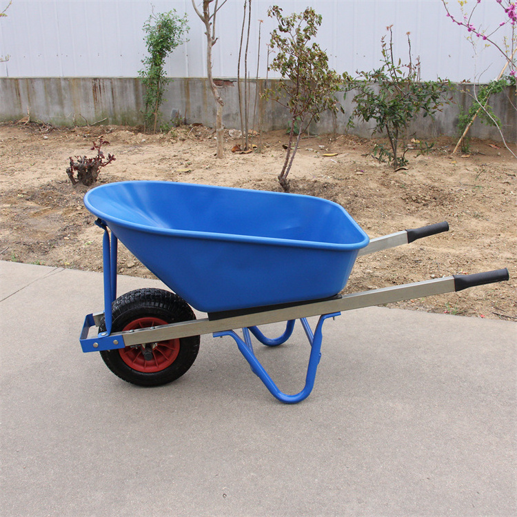 Heavy Duty Industrial Construction Building Tools Steel Metal Tray Wheelbarrows High Quality Flat Free Wheel Wheelbarrow