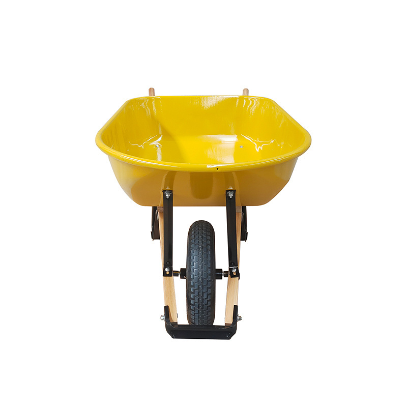 Industrial Construction Building Tools Trolly Wheel Barrow High Quality Steel Metal Tray Pin Wood Handles Wheelbarrows