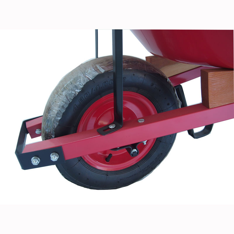 Hot Selling 150KG Load Heavy Duty Wheelbarrows Wooden Handle Garden Agricultural Tools And Uses Wheelbarrow WB5400G