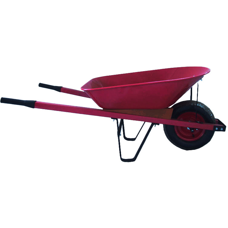 Hot Selling 150KG Load Heavy Duty Wheelbarrows Wooden Handle Garden Agricultural Tools And Uses Wheelbarrow WB5400G