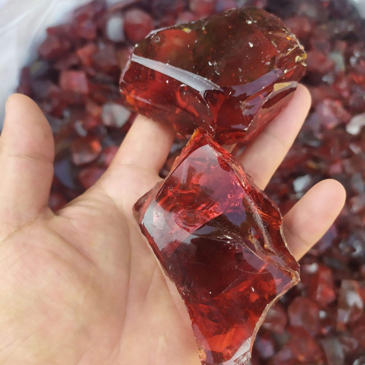 Large Slag Colored Landscaping Glass Rocks  For Landscaping