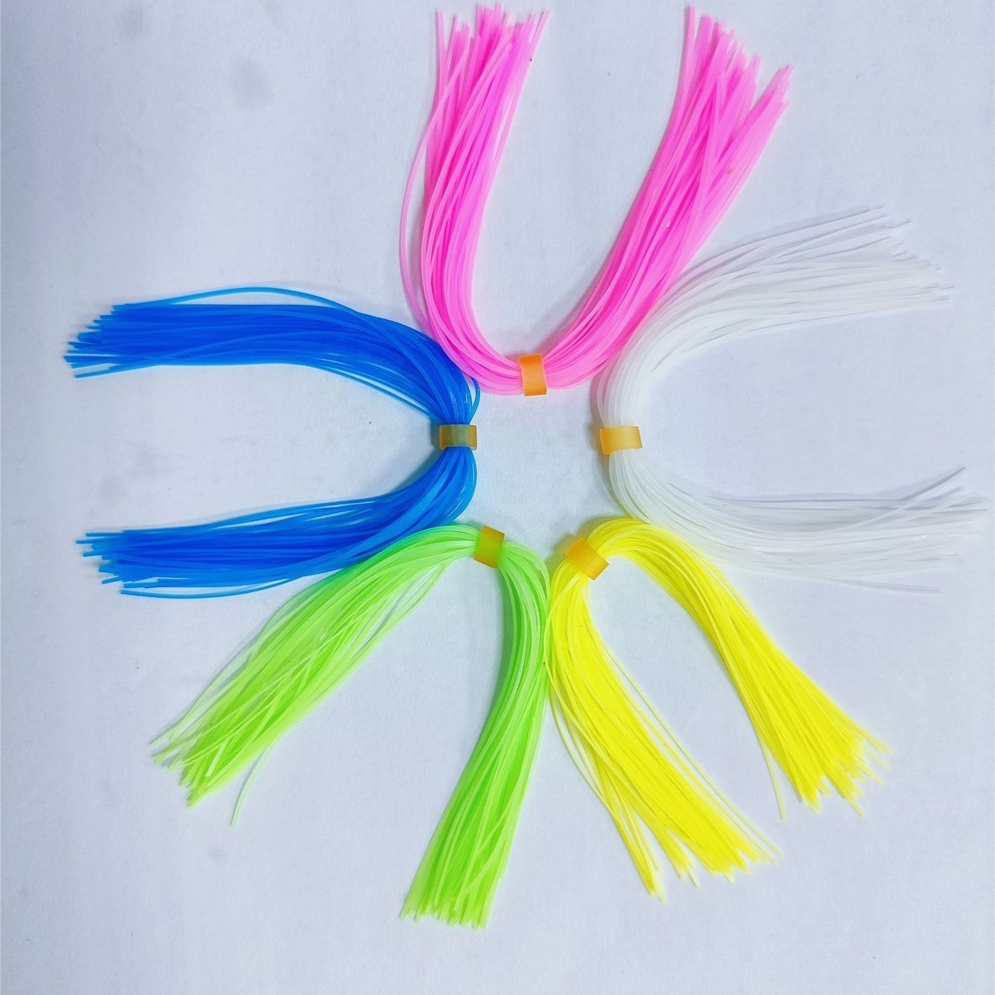 Fly Tying Fishing Tackle Silicone Jig Skirt Luminous Silicone Skirt fliegenfischen flugfiske flugbindnings material