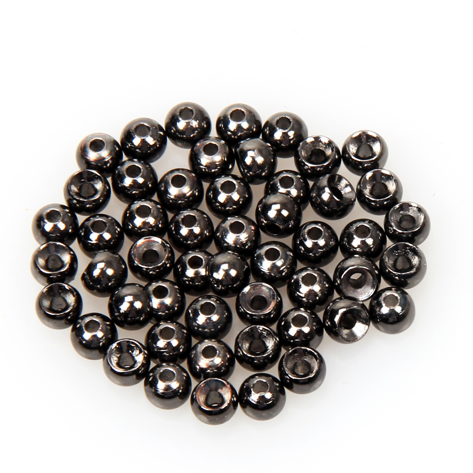 ANGLER DREAM Fly Tying Beads 100 PC/LOT Tungsten Beads Nymph Head Ball Fly Tying Materials Black Nickle