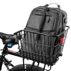 Mountain bike   rear seat rack storage basket put school bag  bicycle basket