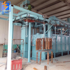 Carousel Hanging Hook Overhead Monorail Conveyor Shot Blasting Machines for Aluminum Die Castings Structural Steel Works