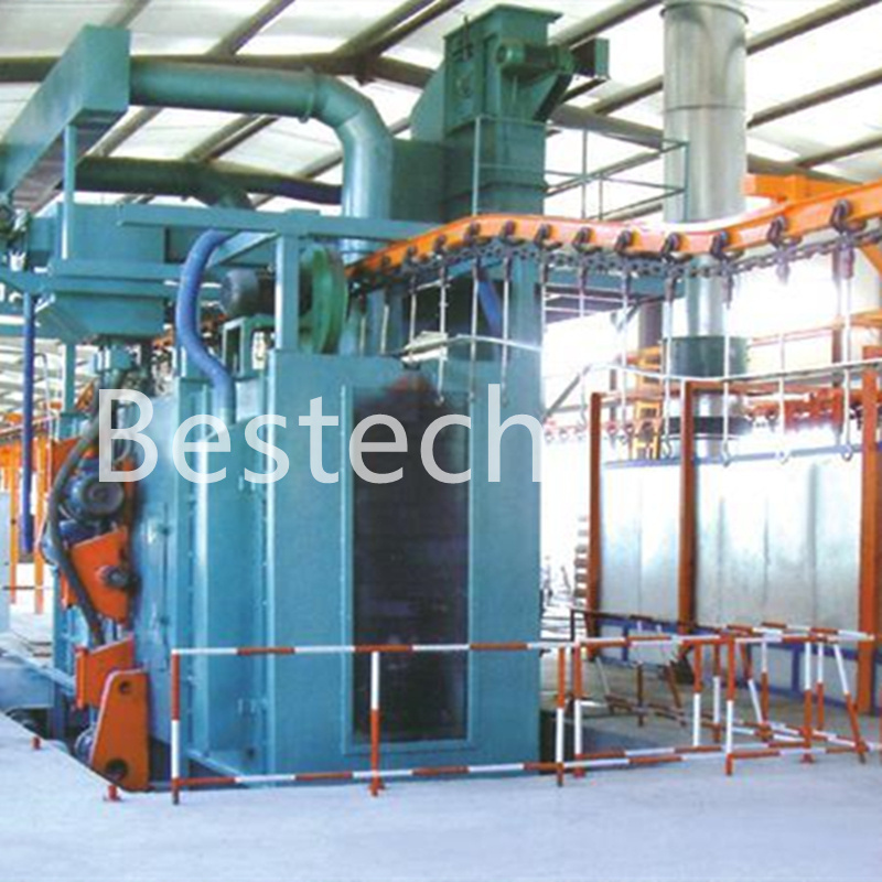 Carousel Hanging Hook Overhead Monorail Conveyor Shot Blasting Machines for Aluminum Die Castings Structural Steel Works