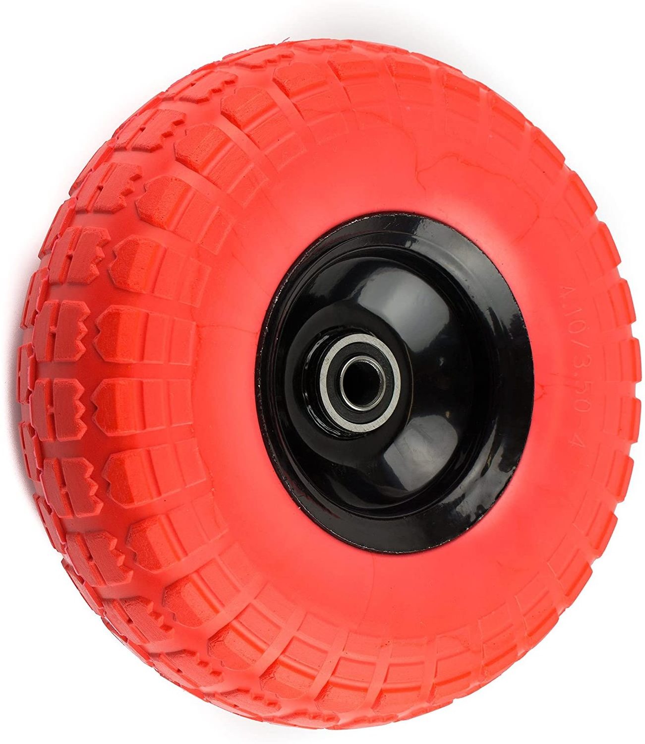 10in 4.10 3.50-4 Using Go Truck Cart Utility Wagon Wheel Flat Free Tire Wheel PU foam tire Solid airless wheel