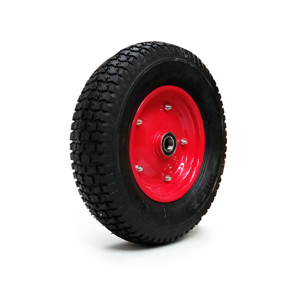 16x4.50-8 Wheelbarrow wheel, Flat free tyre and metal wheel rim with PU solid tyre for wheel barrow