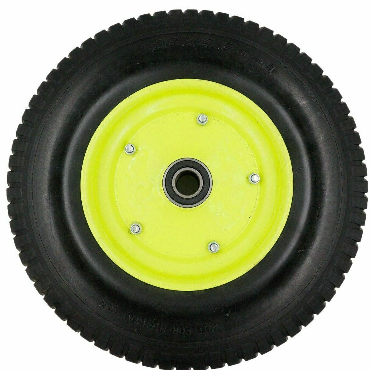 16x4.50-8 Wheelbarrow wheel, Flat free tyre and metal wheel rim with PU solid tyre for wheel barrow