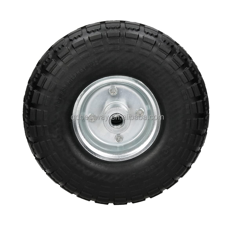 10 x 4.10 3.50-4 Solid Flat free tire PU foam tire Puncture proof tyre hand truck wheel,sack truck hand trolley