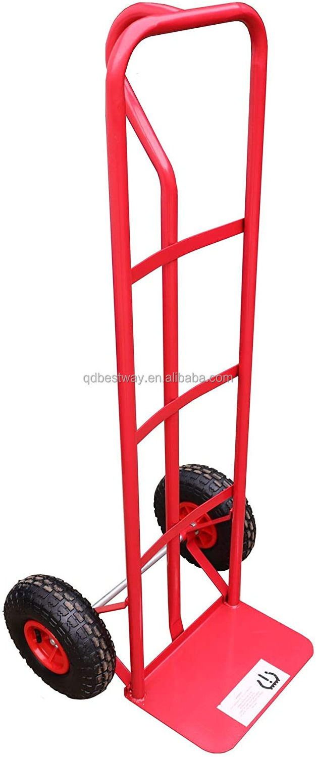 Hand trolley HT1805 Sack Truck 400lb with Pneumatic Wheels P Handle Heavy Duty Sack Barrow