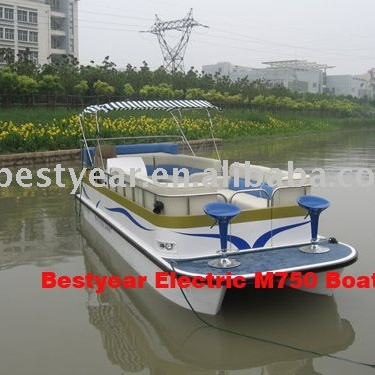 Electric E750 Boat fiberglass pontoon boat