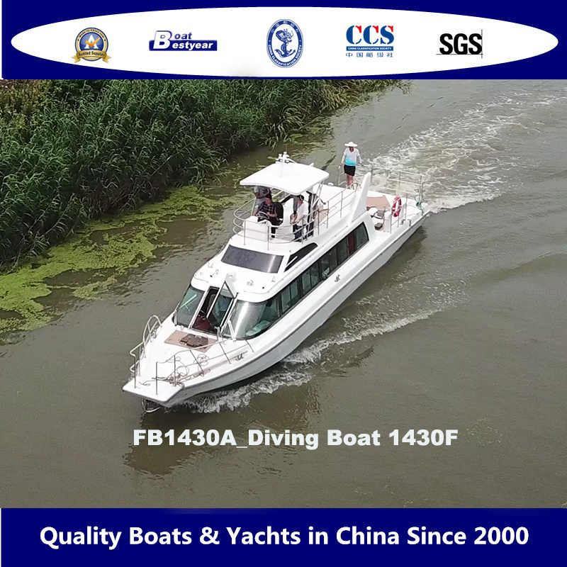 Bestyear 16.20m Fiberglass Passenger Boat for Diving or Sightseeing Pb1620A Dive boat