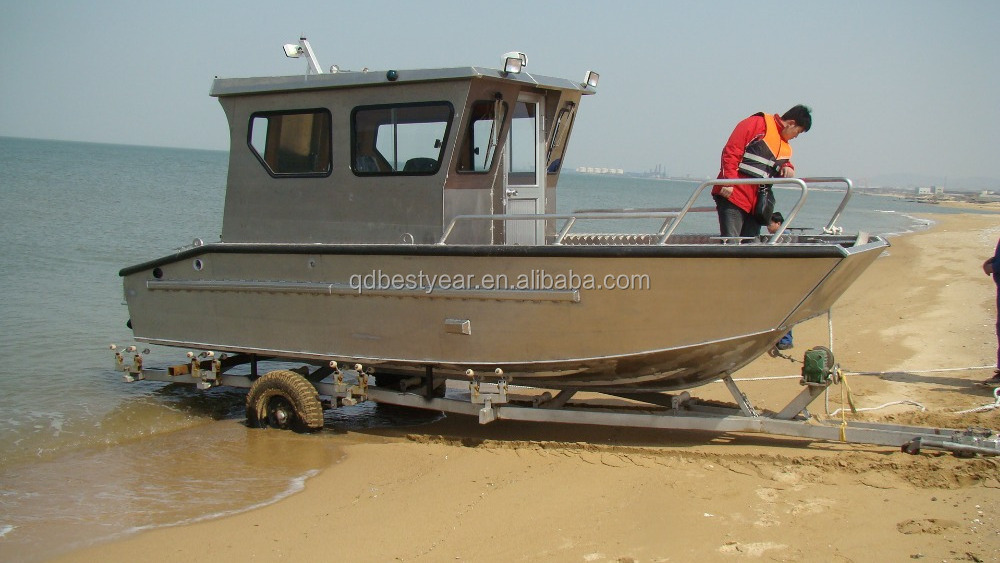 Aluminum semi Landing Craft Barge 650 boat customized made for sale