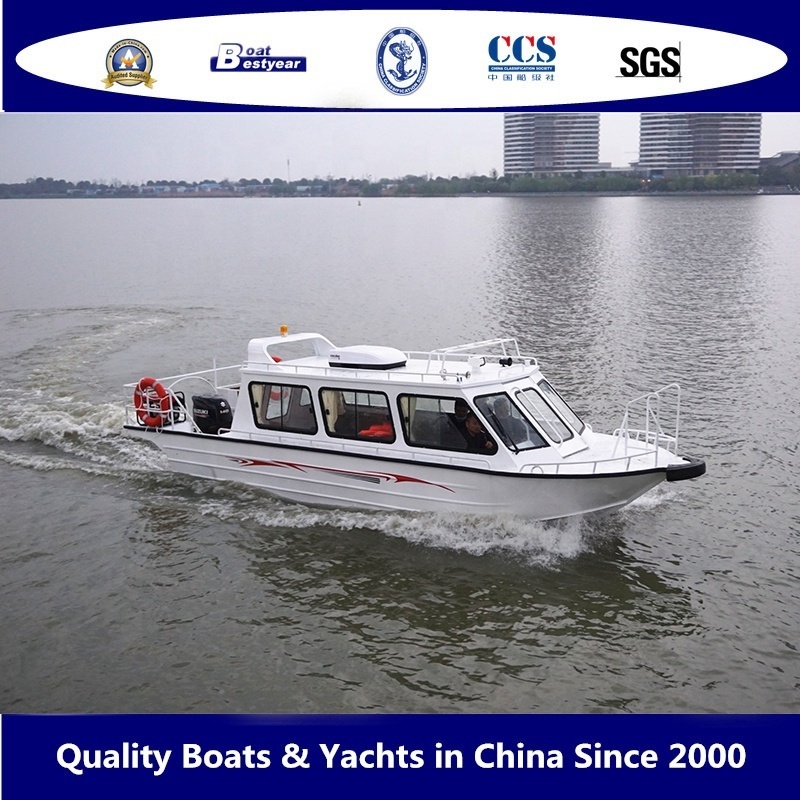 Bestyear New designed 8.38m Aluminum Passenger Cabin Boat for 12 persons